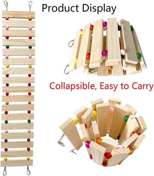 Vehomy Chicken Coop Toy - Natural Wood Chicken Ladder, Swing, Perch for Hens, Poultry, Rooster, Chicks