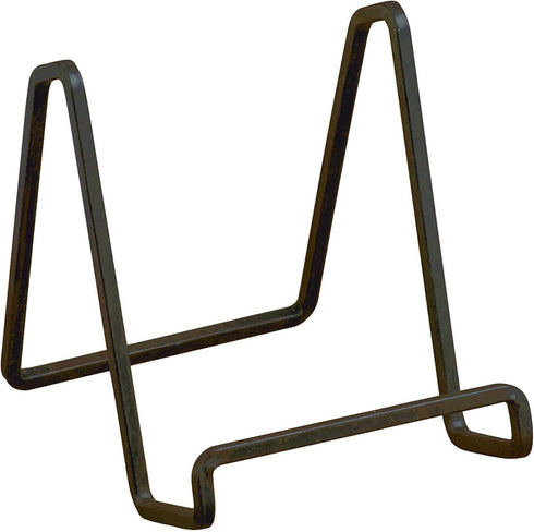 TRIPAR 6-Inch Metal Mahogany Painted Square Kitchen Book Holder/Stand, Small Photo Stands