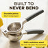 Large Lemon Squeezer Stainless Steel Press - Non-Slip Grip, Heavy Duty, Manual Design - Effortless Pro-Grade Lemon