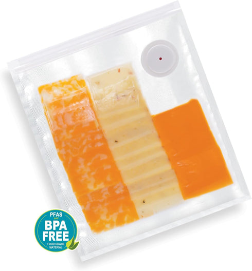 Presto 09513 Quart-Size Vacuum Zipper Bags with Ports, FreshDaddy
