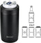 Morefeel 4-in-1 Skinny Can Cooler, Double Wall Stainless Steel Insulated Can Holder, Works With 12 Oz Slim Can,