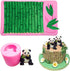 2Pcs/Set 3D Panda & Bamboo Silicone Molds, Cake Decorating Tools for Fondant, Candy, Chocolate, and Soap