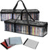 Evelots 2 Pack CD Storage Bags - Clear PVC Plastic Holds 96 CDs with Cases, Strong Handles, Protects from
