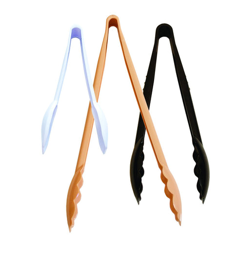 Update International PCT-9BK Polycarbonate Tongs, 9 in, Black