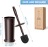 Set (2Pcs UPTRONIC Toilet Brush, Aluminum Alloy Toilet Brush and Holder with Long Handle Durable Bristles Toilet Bowl