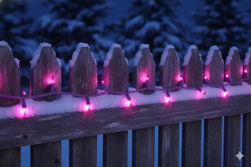 50 Brite Star Lt Designer Series Mini Lights, Purple, Purple Wire