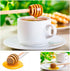 AISIBO 12 Pack 3 Inch Wood Honey Dippers Sticks, Mini Honey Dipper Stirrer for Honeycomb Jar Dispense Drizzle