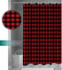 Vandarllin Extra Long Shower Curtain, 72x84 Inches, Washable Water Repellent Rustic Red Black Buffalo Check Plaid