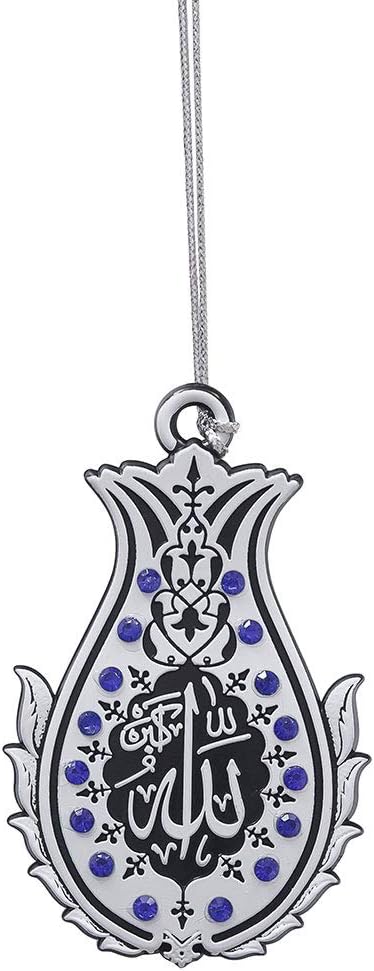 Turkish Islamic Ottoman Double-Sided Allah Muhammad Lalegul Car Rear View Mirror Hanger
