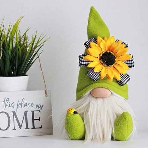LUOZZY 3 Pcs Summer Sunflower Gnome Doll Plush, Faceless Tomte Decor for Desktop Summer Holiday Party Decorations