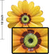 YEAHOME 10'' Sunflower Wall Decor, Metal Flower Art for Indoor or Outdoor, Set of 2 Wall Sculptures