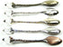 Yalulu 5Pcs Retro Crystal Alloy Stereoscopic Coffee Spoon Set - Tea Spoon Dessert Spoon Ice Cream Spoons