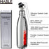 HASLE OUTFITTERS 17oz Stainless Steel Water Bottles Bulk, Double Walled Vacuum Insulated, 4 Packs