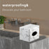 Square Tissue Box Cover, Cut Leather Cube Holder for Modern Facial Paper Organizer, Bathroom, Office Decor