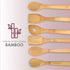 Home Basics 6 Piece Bamboo Kitchen Cutlery Tool Set, Natural, 2.5 x 12 x 0.25