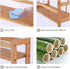 Ufine 2 Tier Bamboo Spice Rack Organizer Kitchen Countertop Storage Shelf Free Standing Holder for Various Bottles,