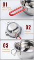 Stainless Steel Double Boiler Pot, 600ML Updated Melting Pot with Silicone Spatula for Melting Butter, Chocolate, Candy