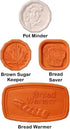 COOK’S HELPER 4 Piece Collection - Bread Saver, Brown Sugar Keeper, Pot Minder, Bread Warmer - Perfect Hostess Gift