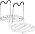 Steamer Cooling Rack Trivet Accessory Set - 9-holes Egg Steamer Cooking Rack with Heat Resistant Silicon Handles