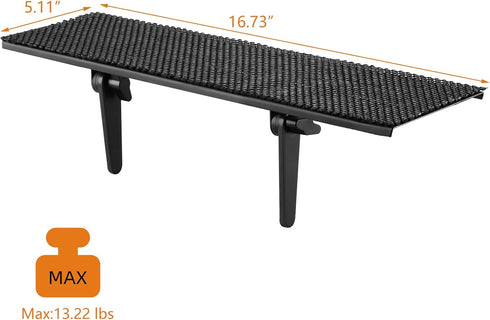 Bracwiser 16.7 inch CS106XM No Drill TV Top Shelf Wide Monitor Top Mounting Bracket Platform Holds Speaker, AV