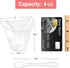 4 oz 50 Pack Qeirudu Triangular Mini Dessert Cups with Spoons, Plastic Appetizer Cups Reusable Shooter Cups for Pudding