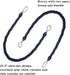BEL AVENIR Curtain Rope Tiebacks, Drapery Holdbacks with 4 Metal Screw Hooks (Navy, 4pack)
