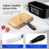 AISBUGUR 4 Pack Butter Spreader Knife, Stainless Steel with White Porcelain Handle, Black