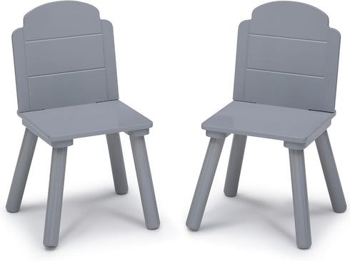 Set Delta Children Finn Table and Chair with Storage, White/Grey
