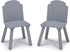 Set Delta Children Finn Table and Chair with Storage, White/Grey