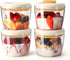 Glass Meal Prep Containers Overnight Oats Containers with Pop Lids,Airtight Food Storage