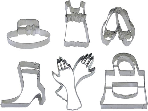 R&M International 5-Piece Set Cookie Cutters, Purse, Hat, Gloves, Slippers, Boot