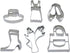 R&M International 5-Piece Set Cookie Cutters, Purse, Hat, Gloves, Slippers, Boot