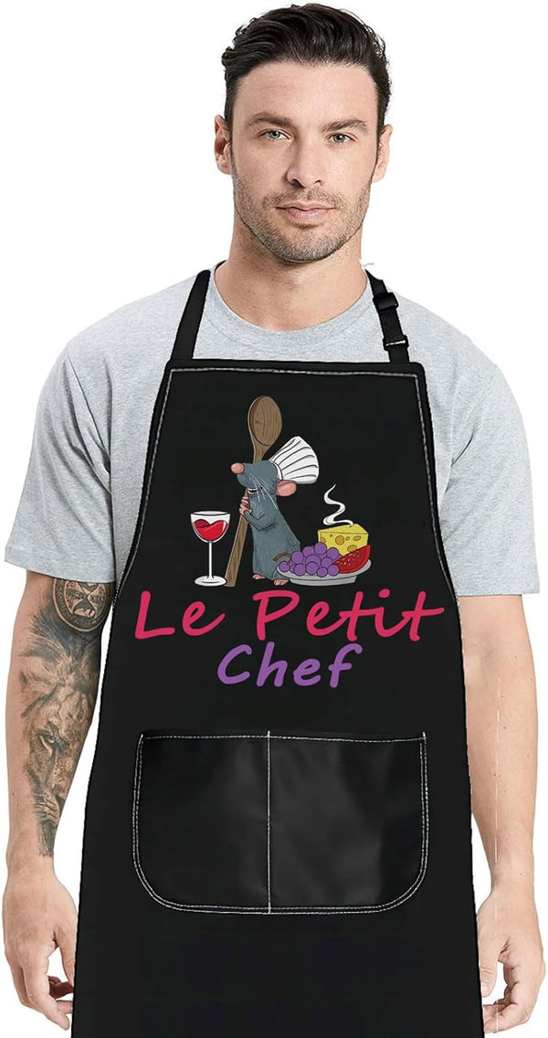 Rat Chef Kitchen Apron, Adjustable Gifts for Cooking, Baking, Grilling - Le Petit Chef