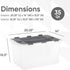 Superio Clear Storage Box with Lid, Stackable Plastic Container Bins for Organizing Home, Office, and Dorm