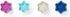 Fox Run Assorted Winter Snowflake Pastry/Cookie/Pie/Fondant Stamper and Cutters 2", Set of 4, Multi-Color
