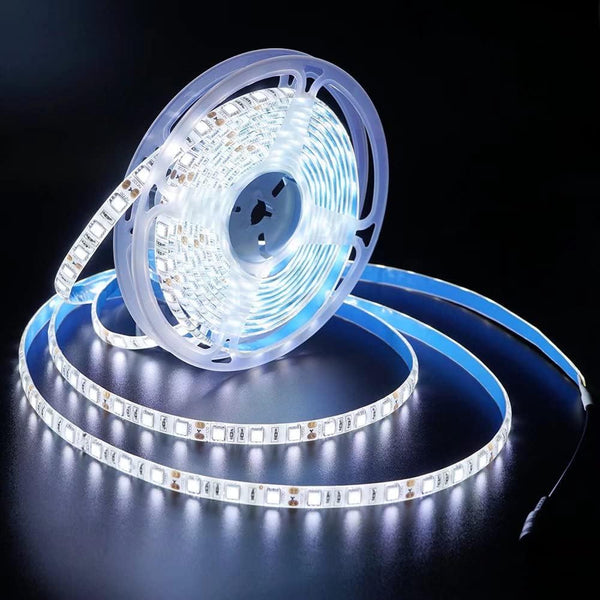 Velainic 24V LED Strip Light White 6000-6500K,16.4ft/5M Waterproof IP65 Outdoor Cuttable Flexible Rope