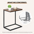 Set 2, 21.7 SUPER DEAL C Shaped Side Table of Small End Tables for Living Room, Bedroom, Bedside, Wide Tray for Laptop