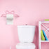 LemonRoad Countertop Pink Bow Wall Mount Toilet Paper Towel Holder Coquettish Metal Kitchen Roll Dispenser Pink Kitchen