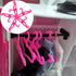 60 E-TING PCS Pink Plastic Little Hangers for Girl Doll Dress Clothes Gown Doll Clothes Accessories