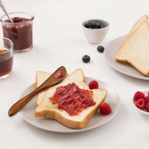 4Pcs Wooden Butter Knife, 6 Inch Jelly Cheese Spreaders, Mini Spatulas for Kitchen Condiment