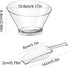 24 Pcs Plastic Clear Serving Bowls with Kitchen Plastic Scoops Salad Serving Bowls Popcorn Scoops Angled Candy Bowl for Salad Cooking Parties, 210 ml by Sawysine