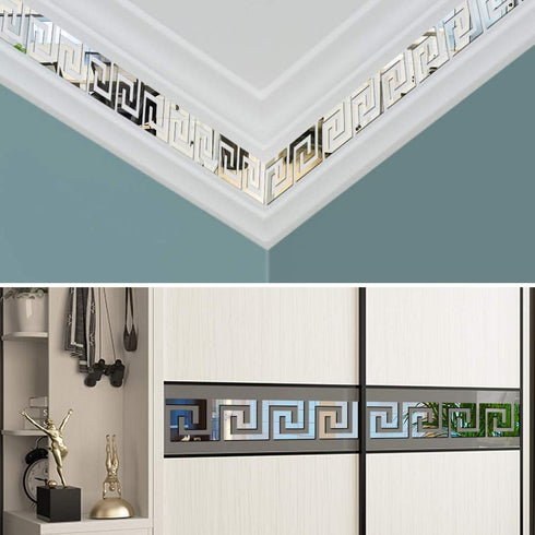 SelfTek 48Pcs Acrylic Mirror Wall Stickers, Peel and Stick Mirror Decals for DIY Home Decor, Silver