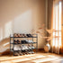 3 9-12 MAX Houser Tier Free Standing Shoe Rack, Metal Shoe Storage Shelf for Pairs, Easy to Assemble, Entryway