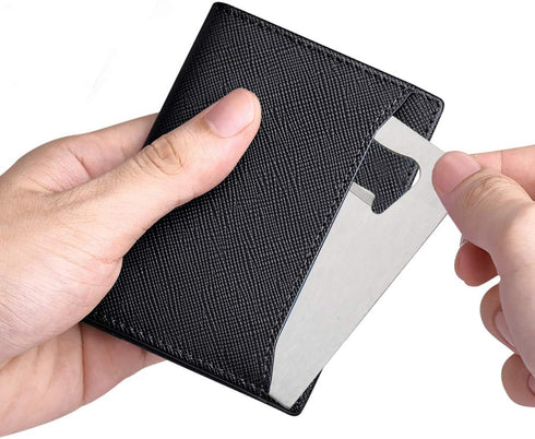 Saedy 4-Pack Credit Card Bottle Opener, Stainless Steel Wallet Beer Opener for Easy Use