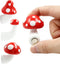 3Pcs Red Mushroom Fridge Magnet, 3D Resin Decorative Refrigerator Magnets for Kitchen, Home, Office