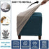 Bifaun Vogel Ottoman Cover Square Jacquard Stretch Thick Folding Storage Covers Footstool Protector with Elastic Bottom