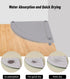 Instant Dry Corner Sink Caddy - Water Absorbing Stone Tray with 2 Coasters for Kitchen Bathroom Countertop