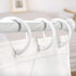 Qulable Shower Curtain Rings 12 Pack Plastic O-Shaped Hooks Glide Easily on Bathroom Shower Rod White