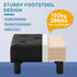 Small Foot Stool Ottoman, Faux Leather Footstool Ottoman Foot Rest for Couch, Rectangle Footstools and Ottomans Small