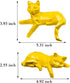 Set 2 Mrlikale Bookshelf Decor Cat Statue, Modern Geometric Cat Figurines for Living Room Office Shelves Coffee Table